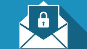An icon of a letter with a padlock in it